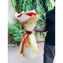 BRASEE DE ROSES ROUGE MAXI